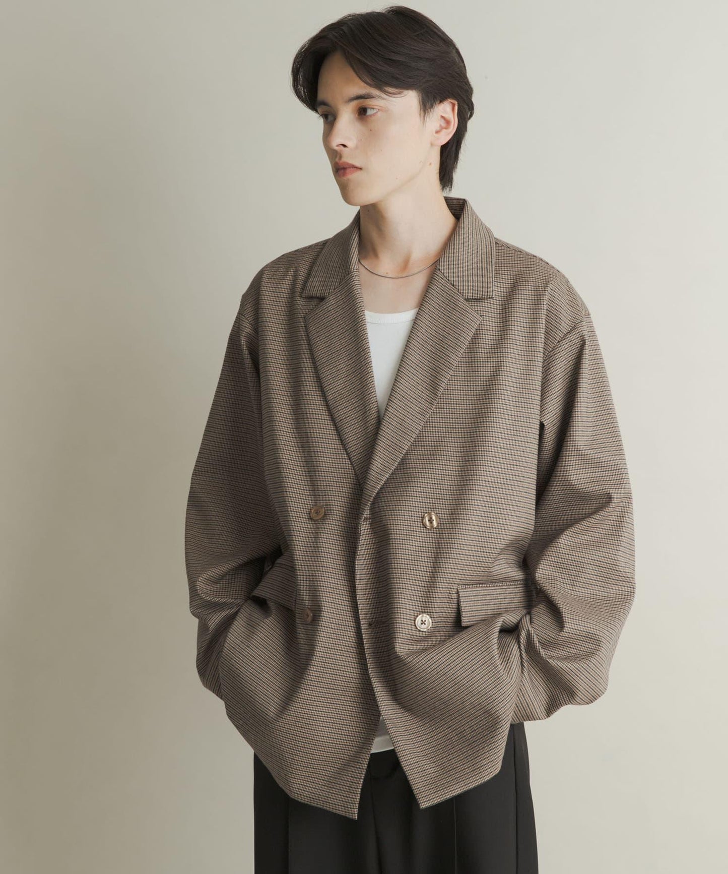 雙排扣寬鬆西裝外套