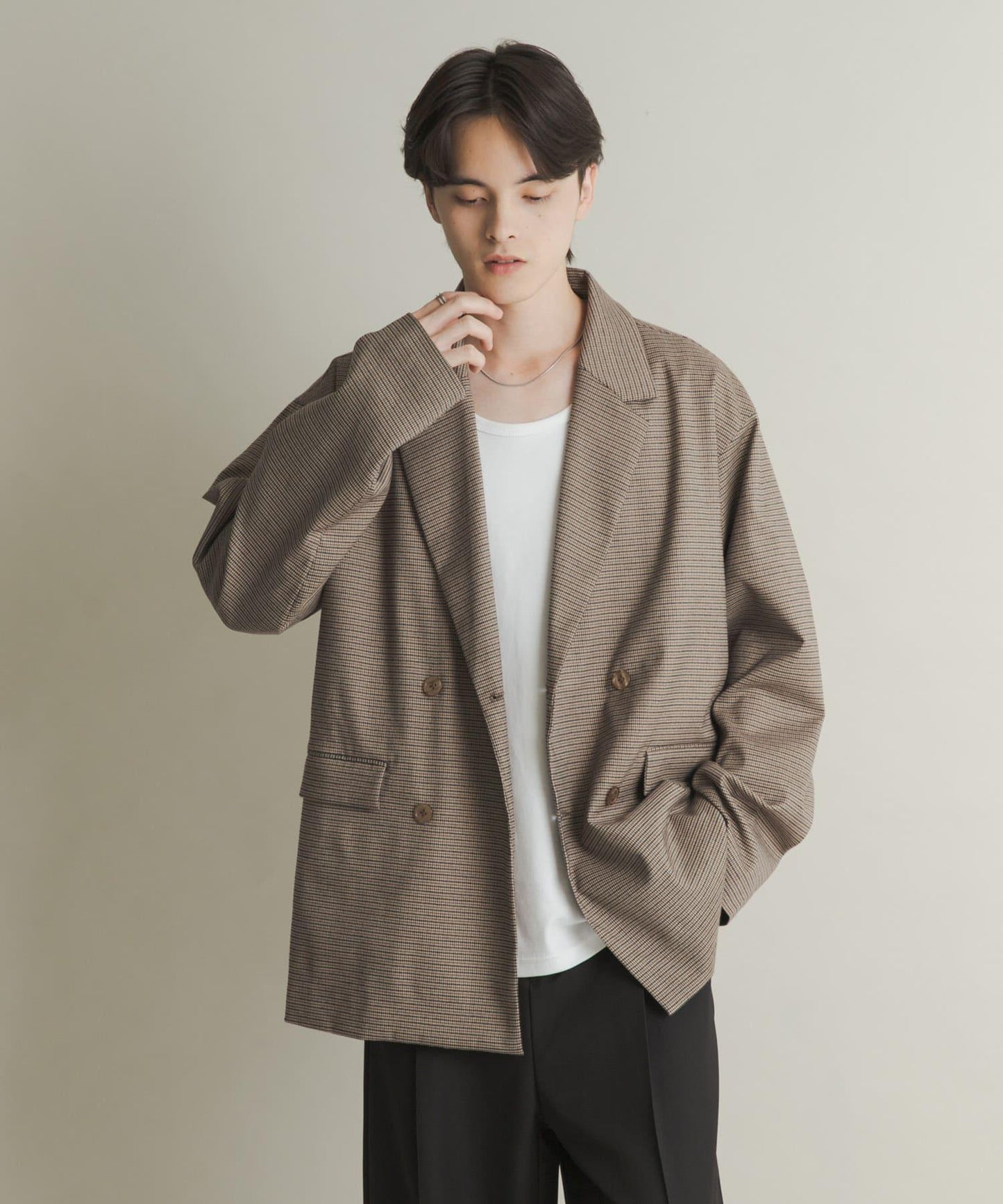 雙排扣寬鬆西裝外套