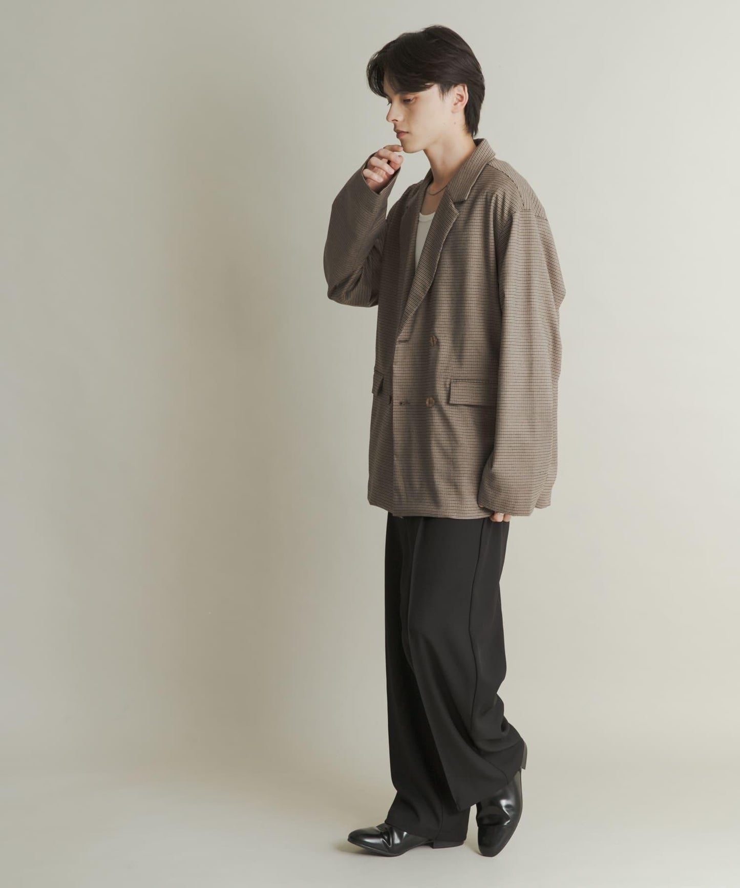 雙排扣寬鬆西裝外套