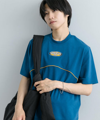 拼色設計T恤（五分袖）