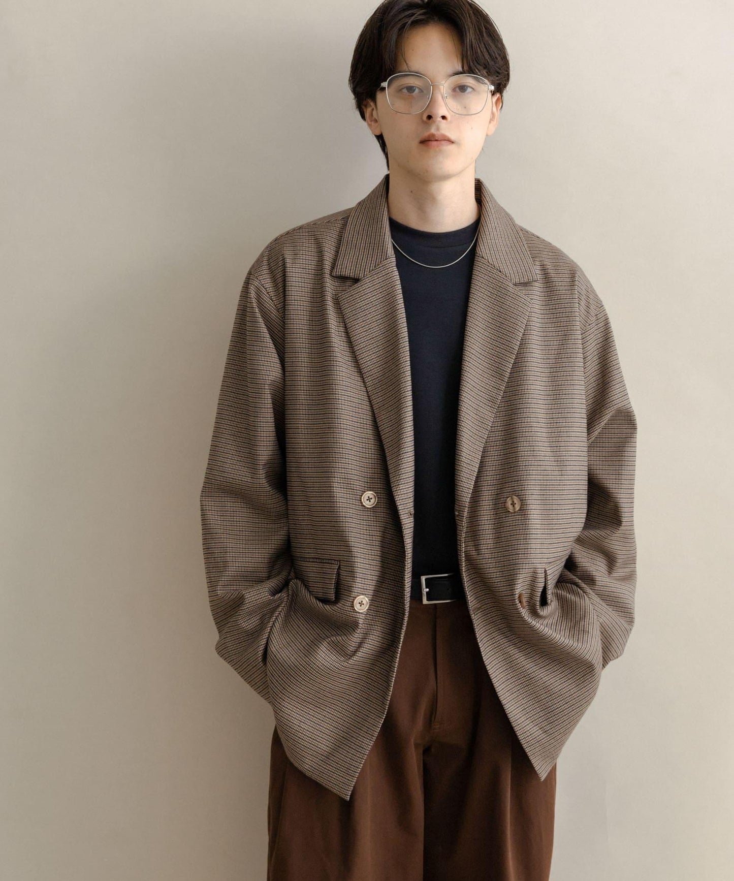 雙排扣寬鬆西裝外套