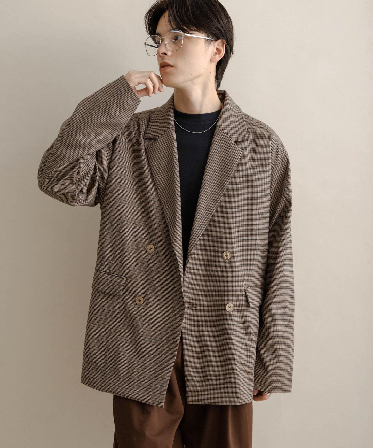 雙排扣寬鬆西裝外套