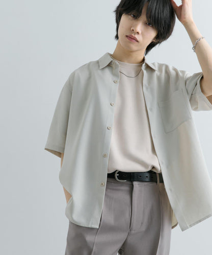 『UNISEX』『UR TECH DRYLUXE』亞麻風格五分袖襯衫