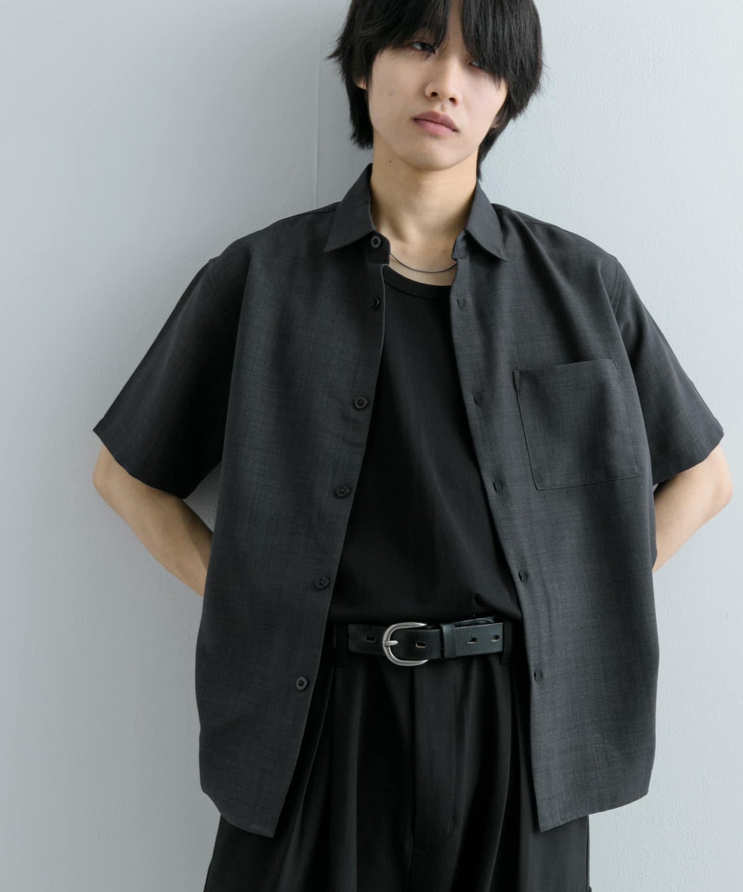 『UNISEX』『UR TECH DRYLUXE』亞麻風格五分袖襯衫