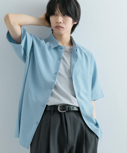 『UNISEX』『UR TECH DRYLUXE』亞麻風格五分袖襯衫