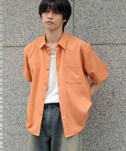 『UNISEX』『UR TECH DRYLUXE』亞麻風格五分袖襯衫