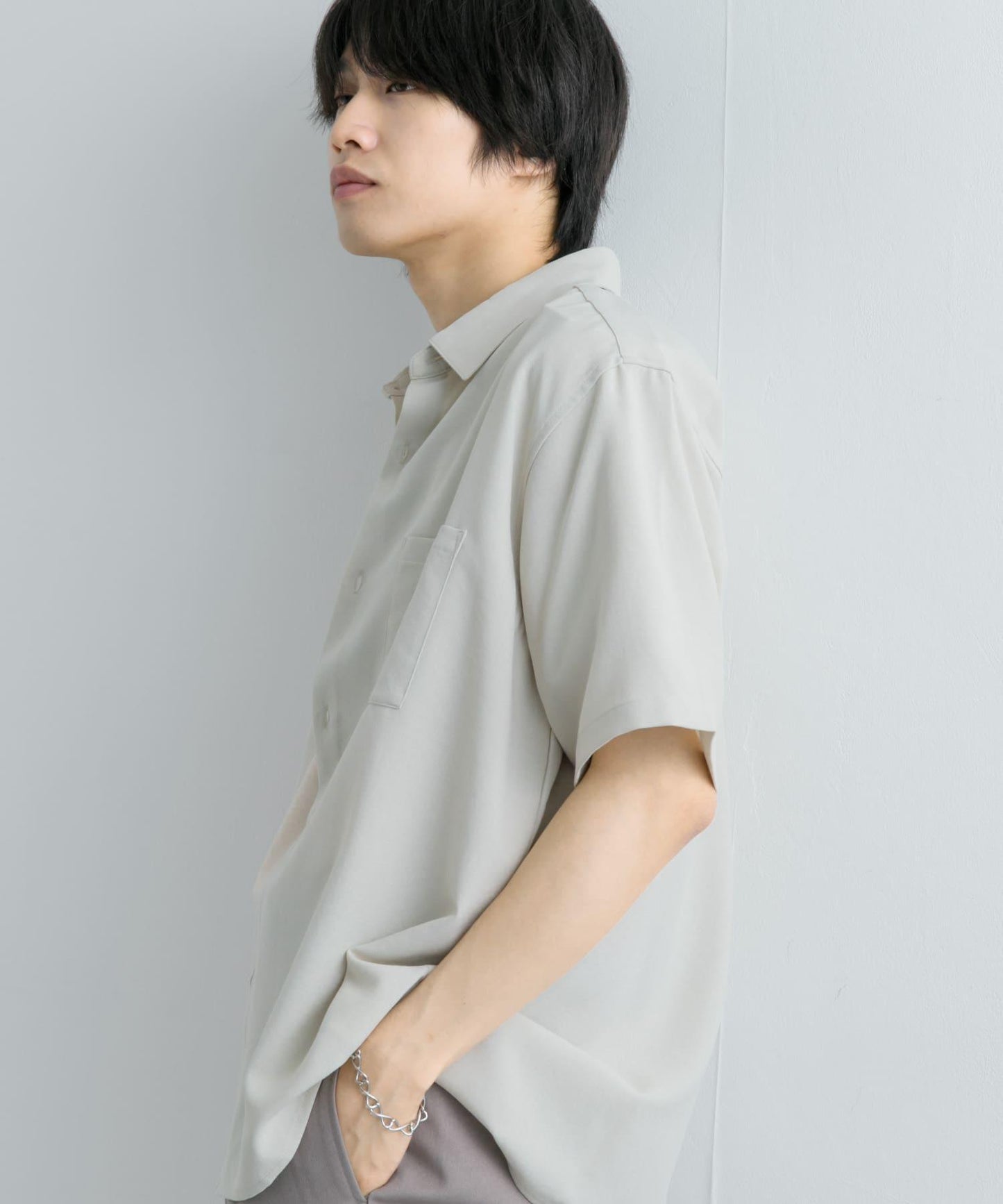 『UNISEX』『UR TECH DRYLUXE』亞麻風格五分袖襯衫