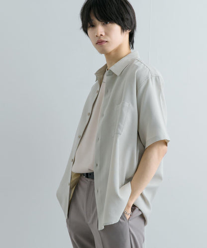 『UNISEX』『UR TECH DRYLUXE』亞麻風格五分袖襯衫