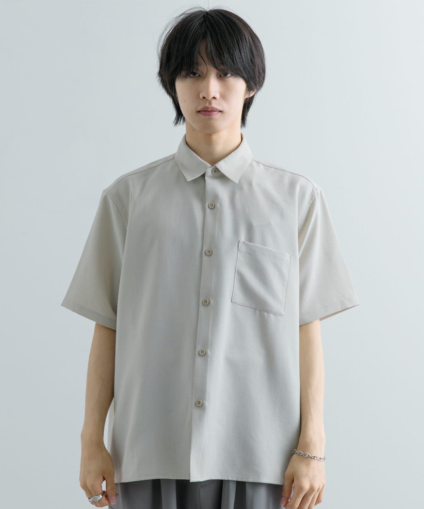 『UNISEX』『UR TECH DRYLUXE』亞麻風格五分袖襯衫