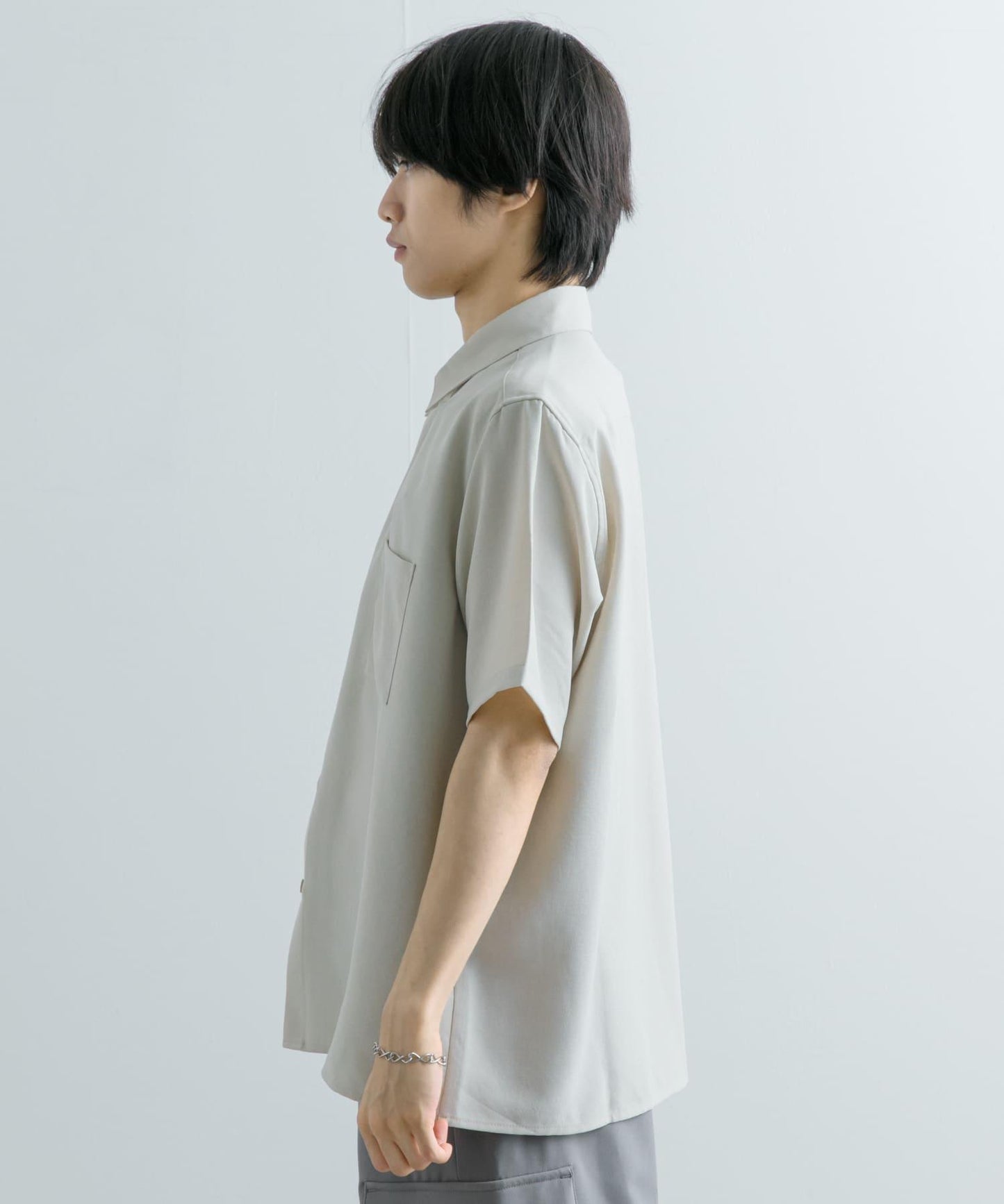 『UNISEX』『UR TECH DRYLUXE』亞麻風格五分袖襯衫