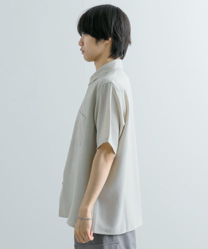 『UNISEX』『UR TECH DRYLUXE』亞麻風格五分袖襯衫