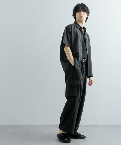 『UNISEX』『UR TECH DRYLUXE』亞麻風格五分袖襯衫
