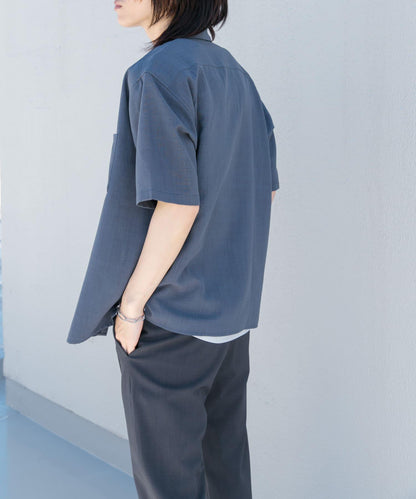 『UNISEX』『UR TECH DRYLUXE』亞麻風格五分袖襯衫