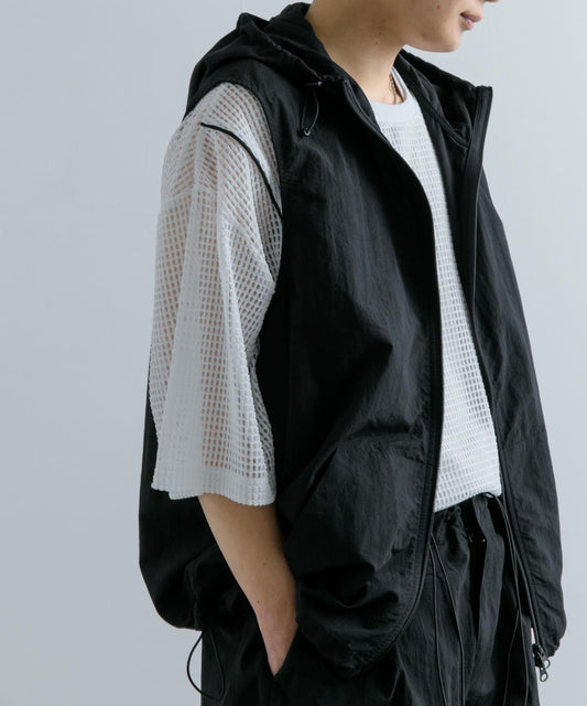 可搭配套裝尼龍連帽運動馬甲