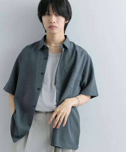 『UNISEX』『UR TECH DRYLUXE』亞麻風格五分袖襯衫