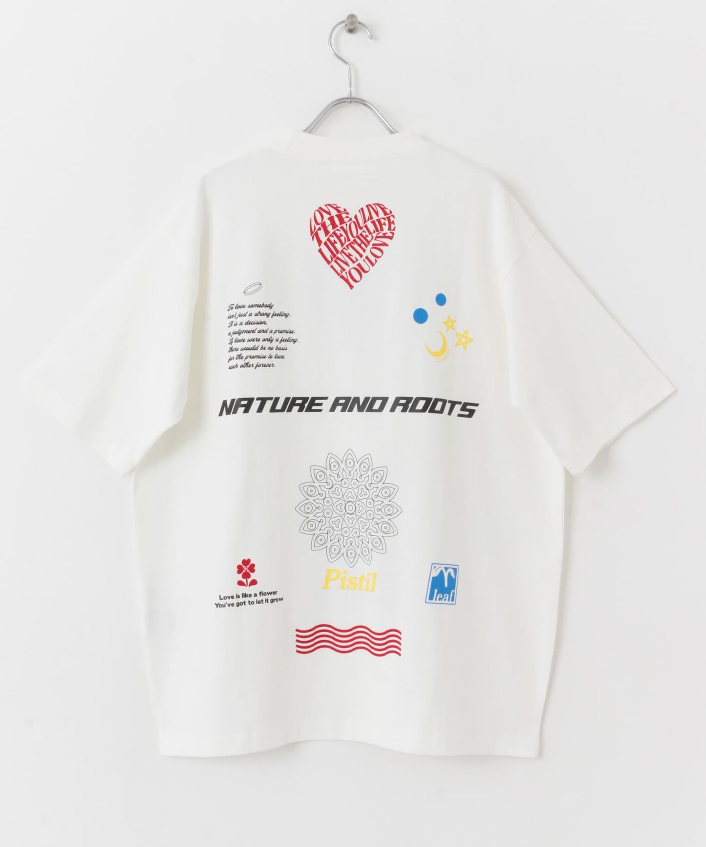 標誌圖案T恤（五分袖）A