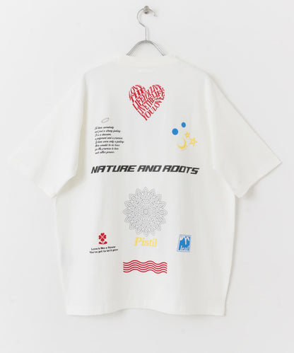 標誌圖案T恤（五分袖）A