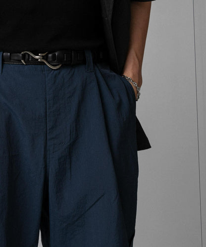 『わたべ×SOP』尼龍闊腿喇叭褲