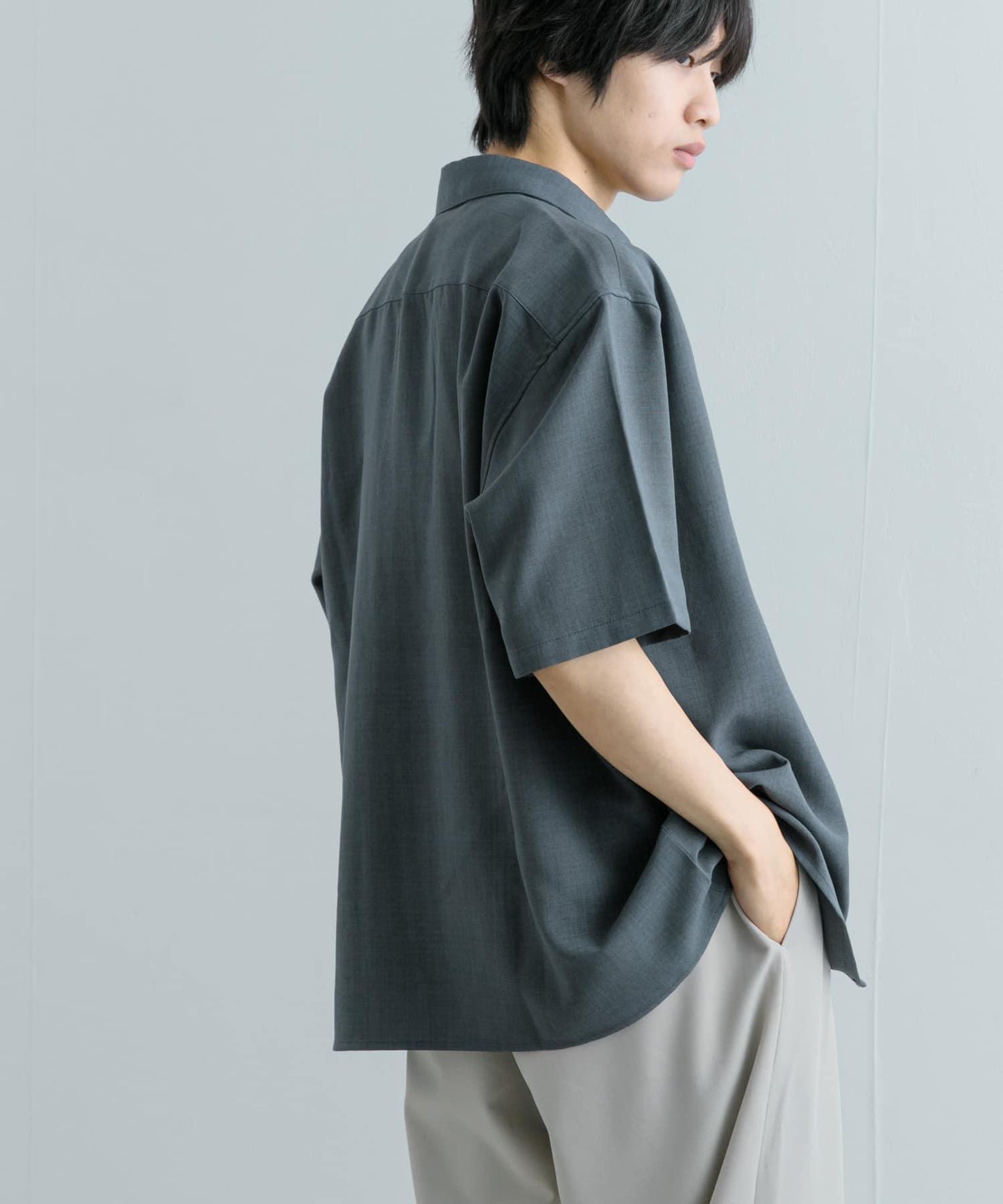 『UNISEX』『UR TECH DRYLUXE』亞麻風格五分袖襯衫