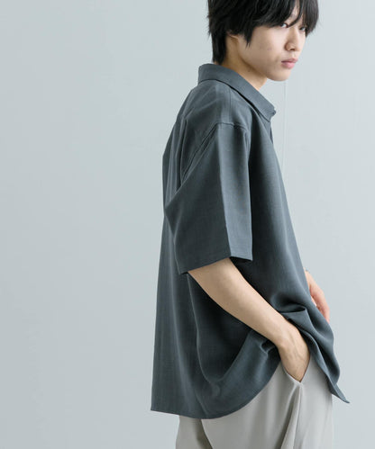 『UNISEX』『UR TECH DRYLUXE』亞麻風格五分袖襯衫