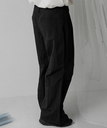 『わたべ×SOP』尼龍闊腿喇叭褲