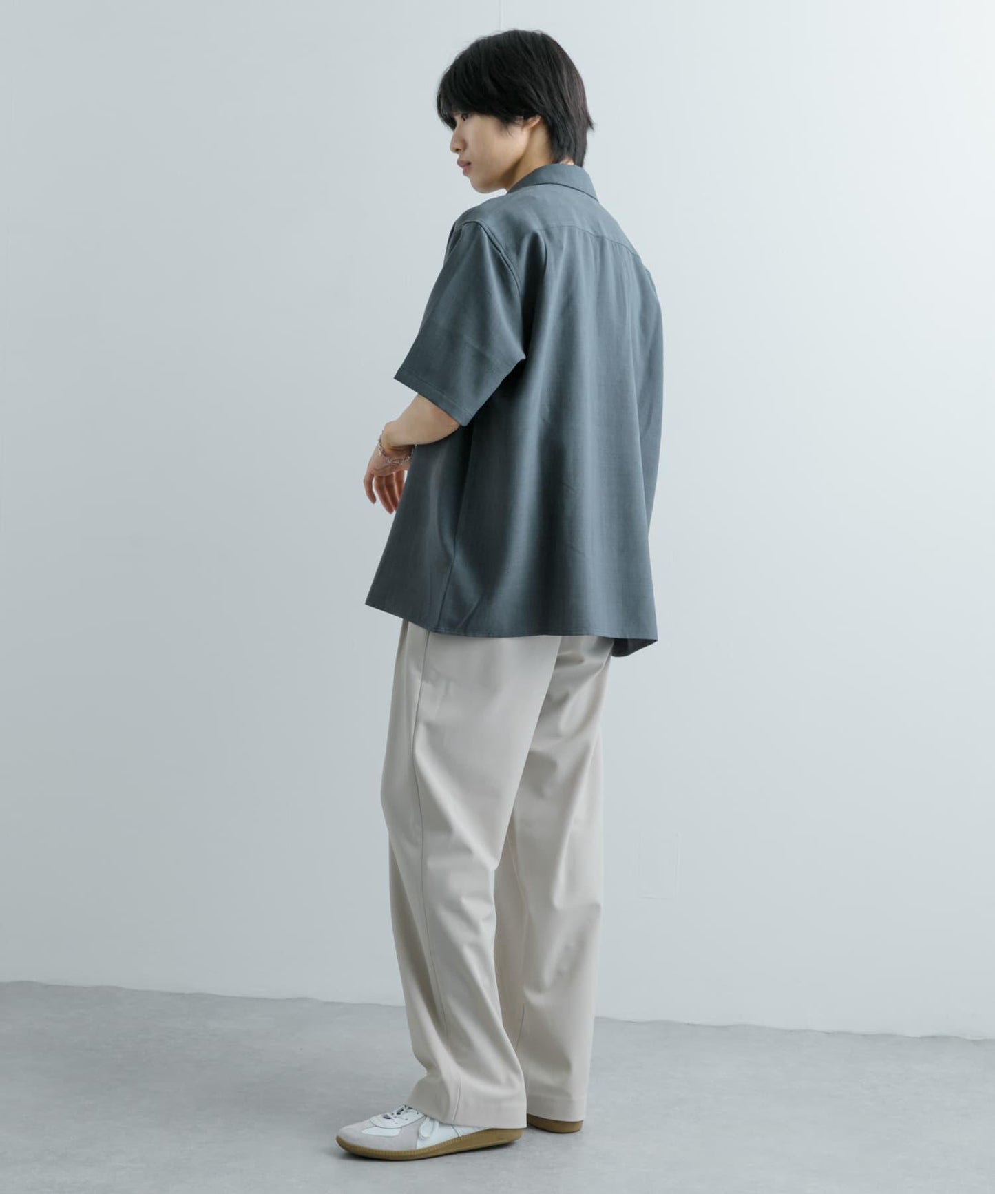 『UNISEX』『UR TECH DRYLUXE』亞麻風格五分袖襯衫