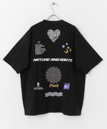 標誌圖案T恤（五分袖）A