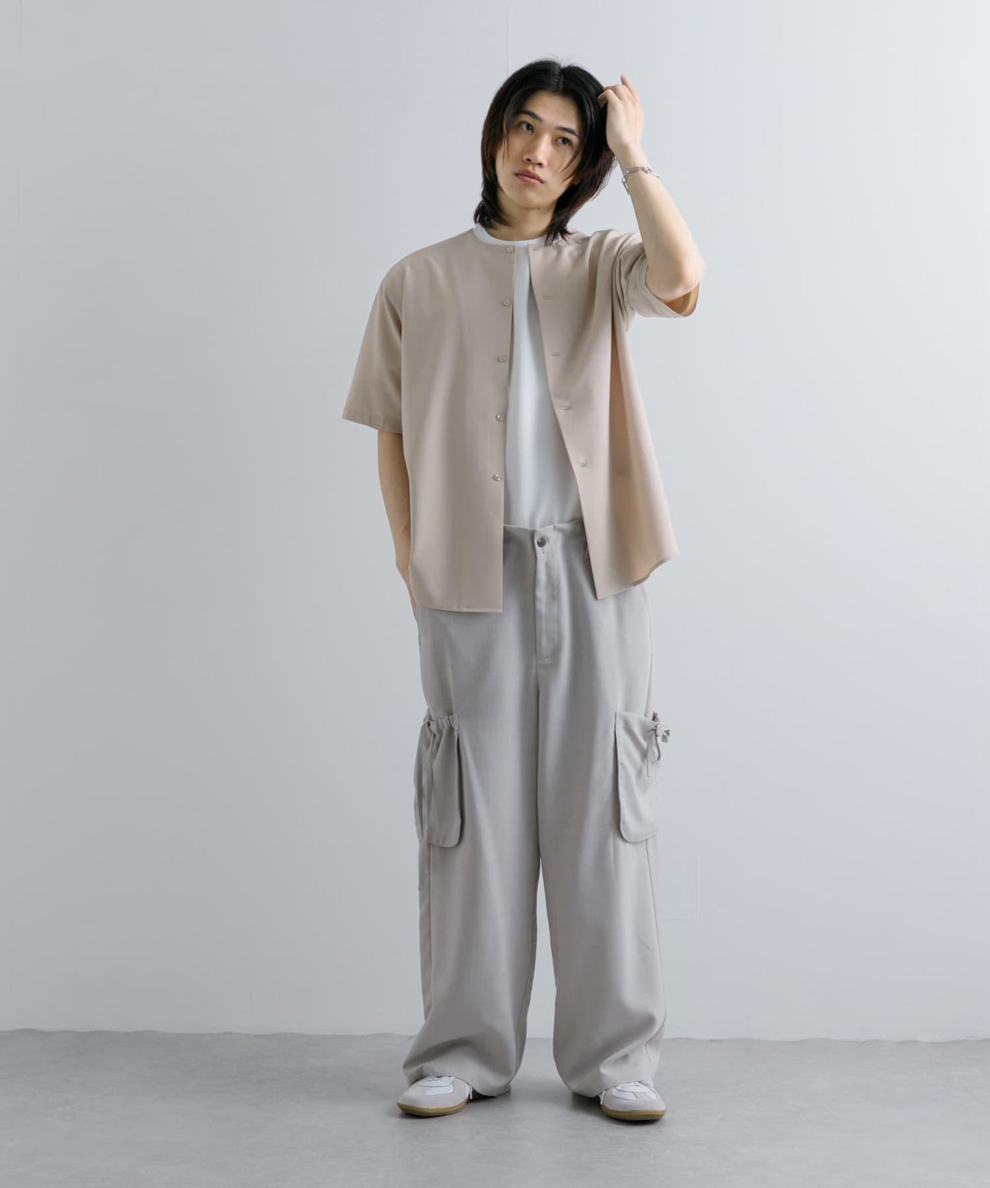 無領襯衫（五分袖）