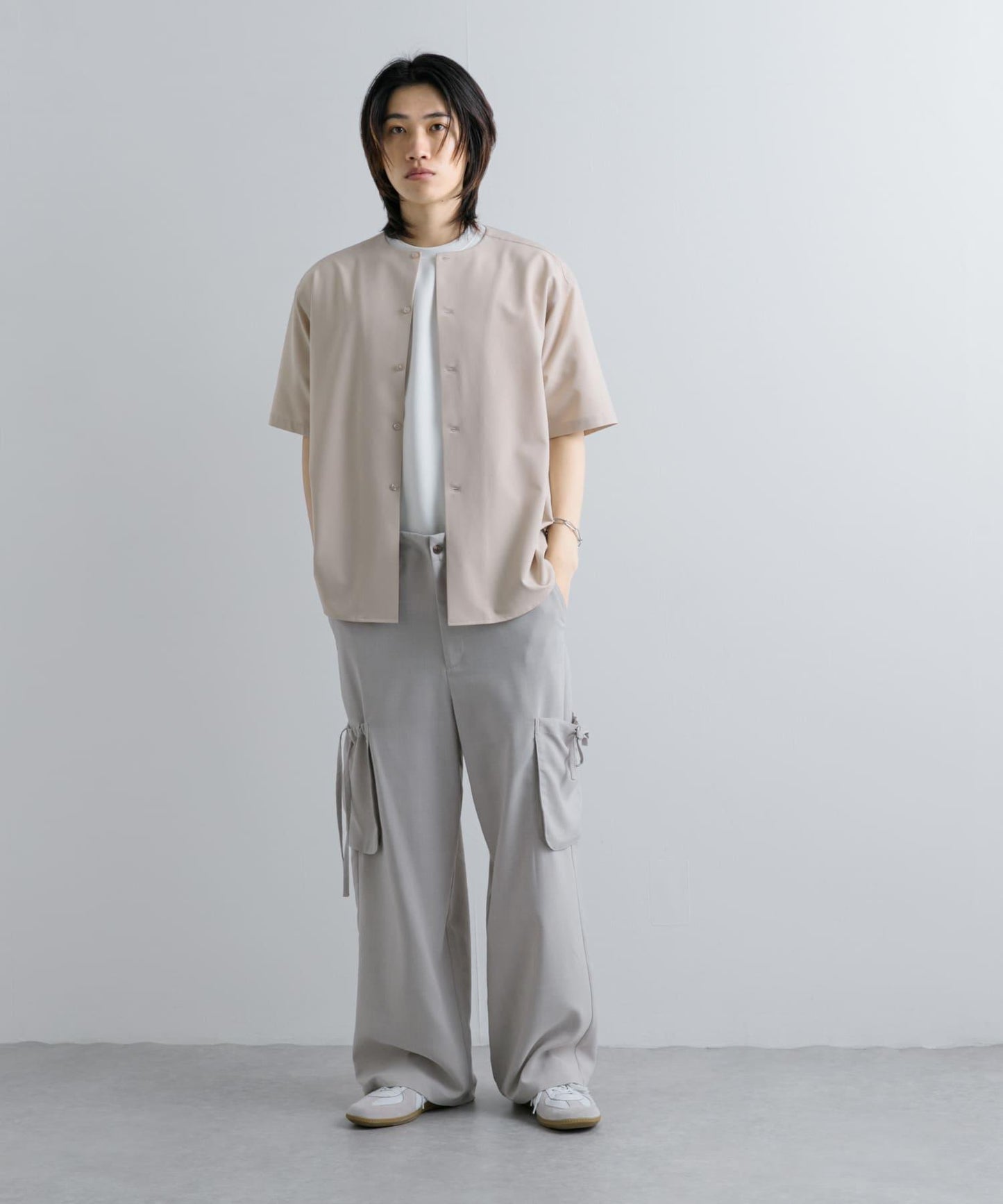 無領襯衫（五分袖）