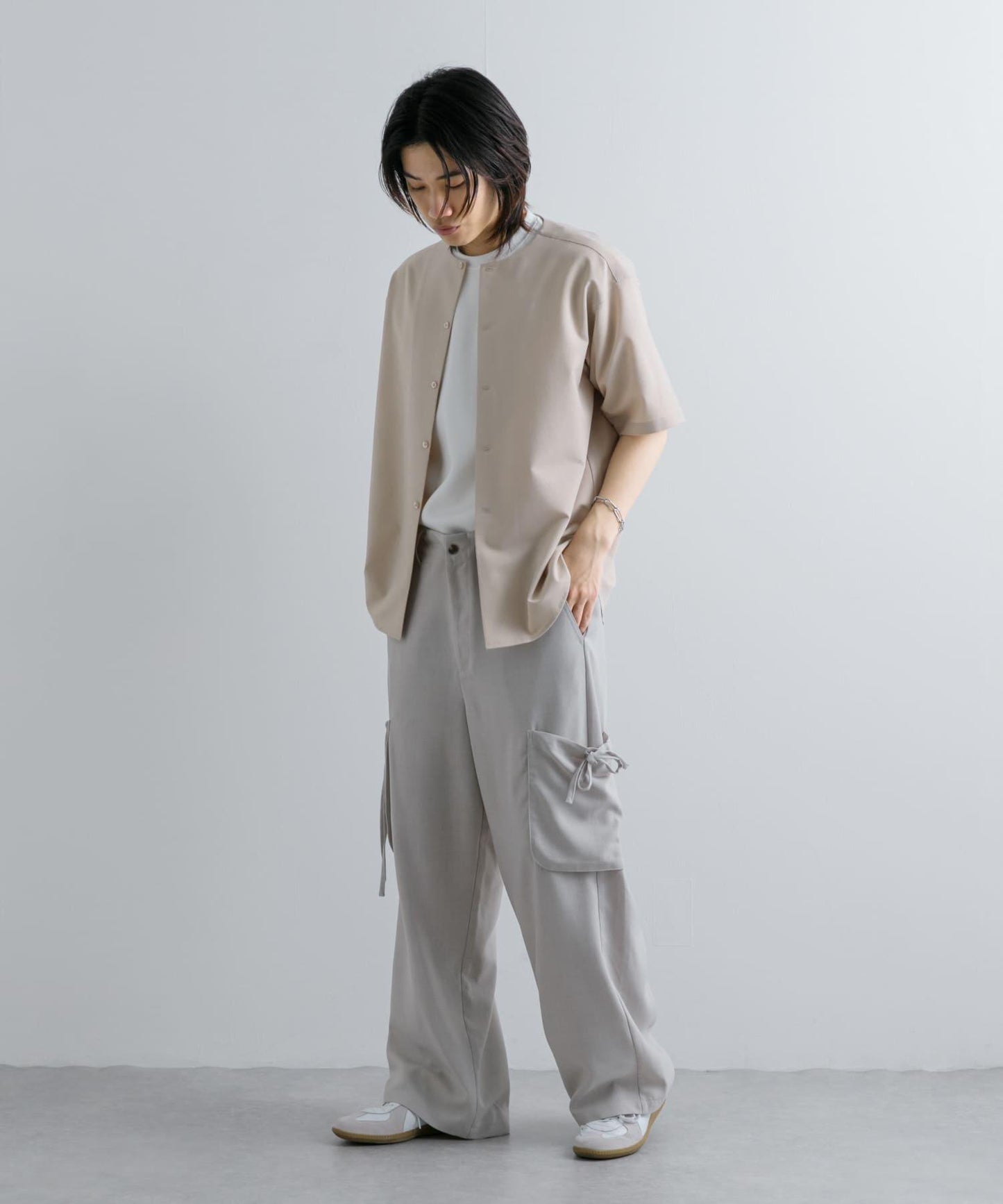 無領襯衫（五分袖）