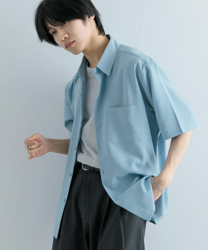 『UNISEX』『UR TECH DRYLUXE』亞麻風格五分袖襯衫