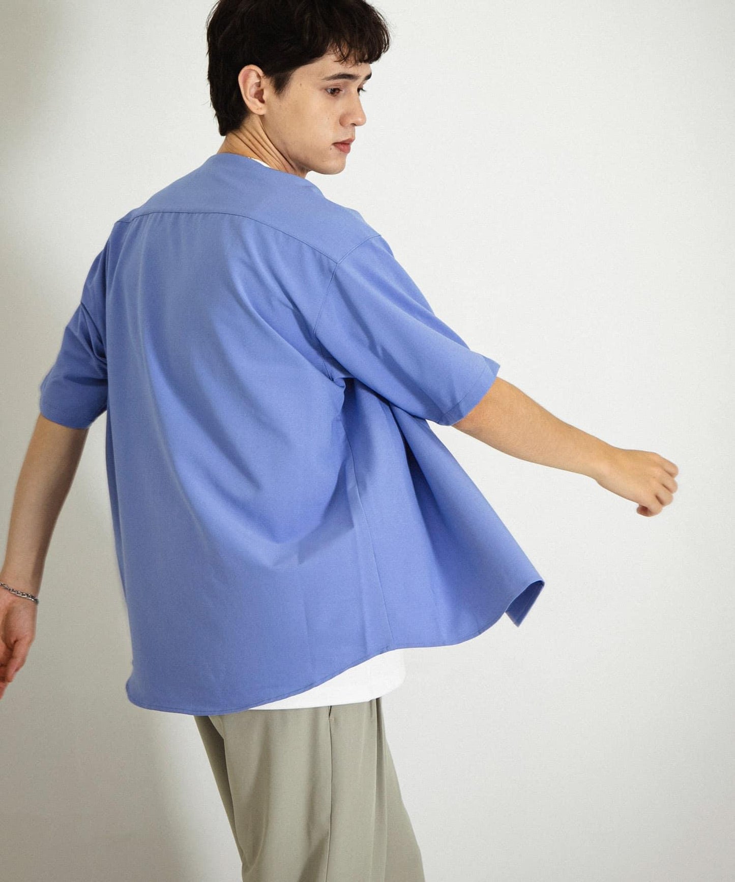 無領襯衫（五分袖）