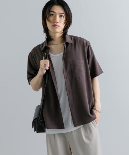 『UNISEX』『UR TECH DRYLUXE』亞麻風格五分袖襯衫