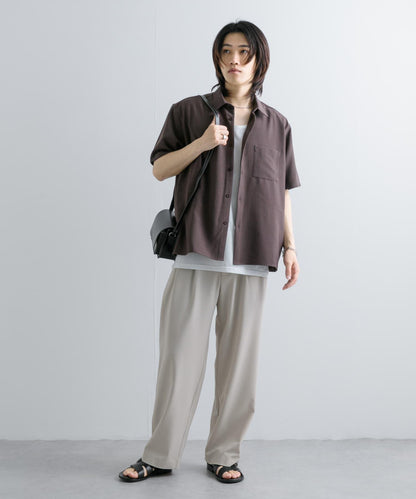 『UNISEX』『UR TECH DRYLUXE』亞麻風格五分袖襯衫