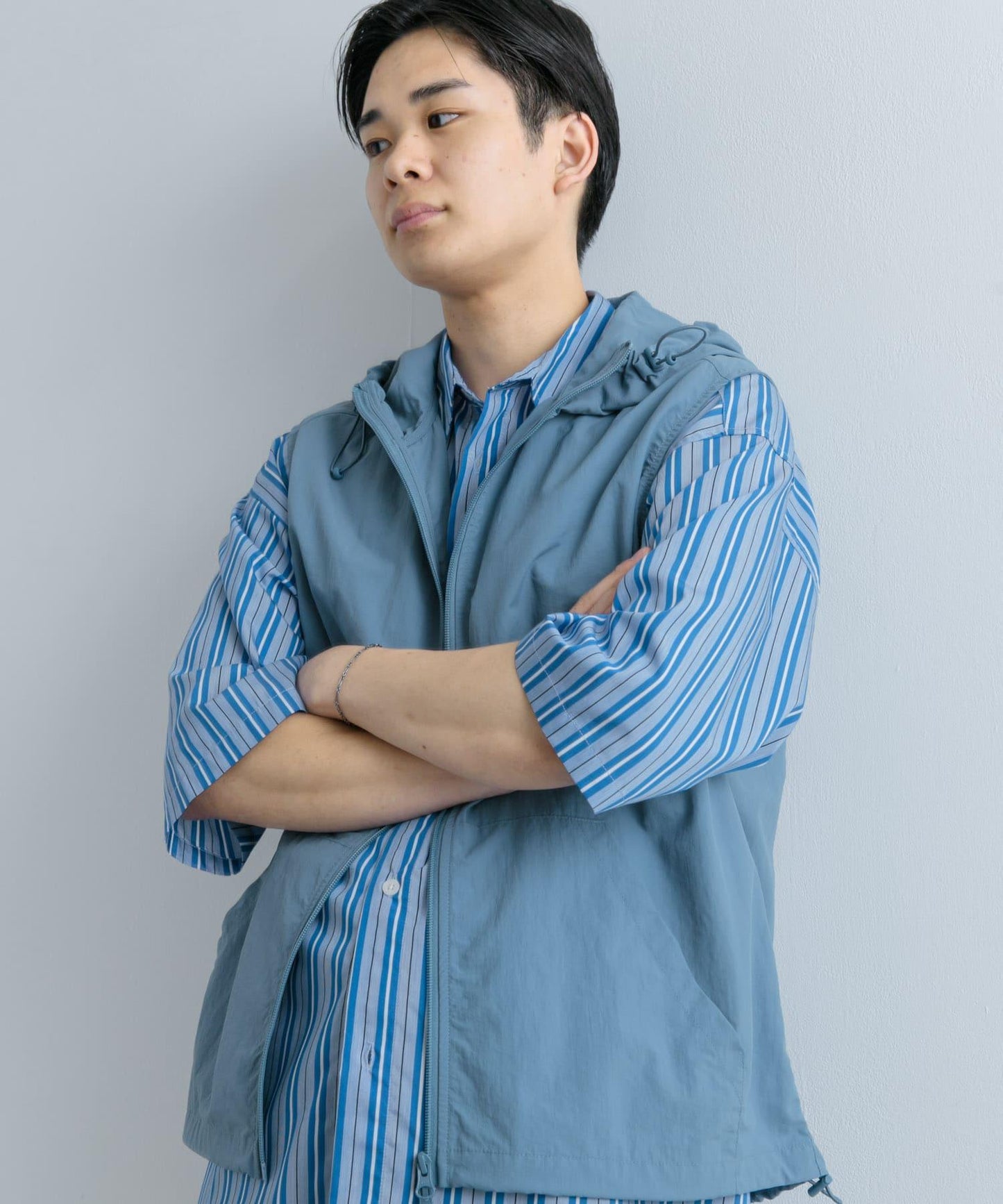 可搭配套裝尼龍連帽運動馬甲