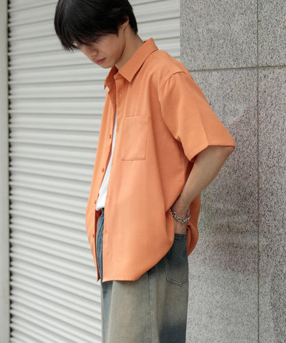 『UNISEX』『UR TECH DRYLUXE』亞麻風格五分袖襯衫