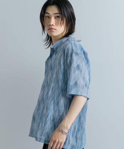 大理石印花開領襯衫