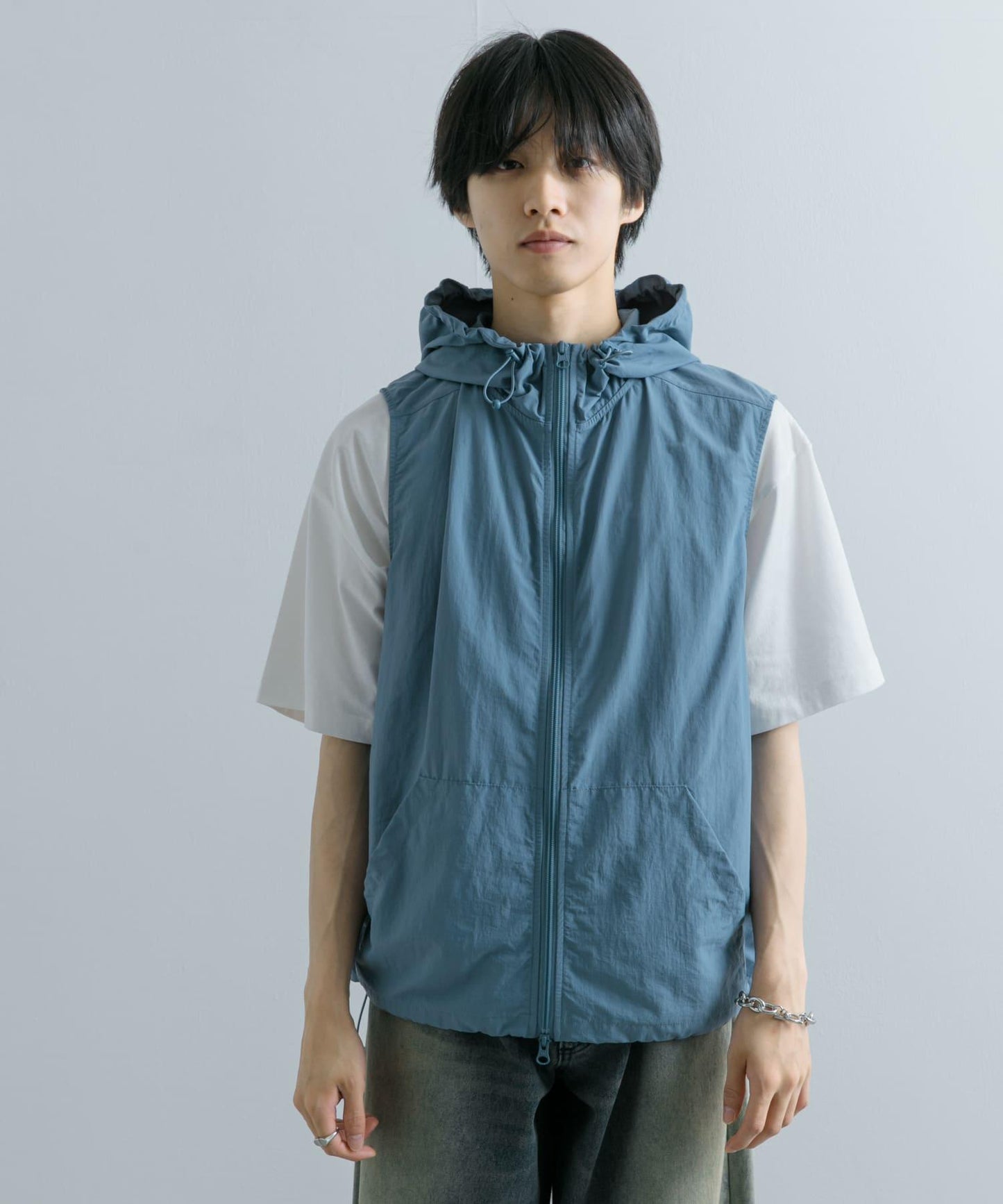 可搭配套裝尼龍連帽運動馬甲