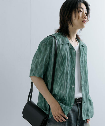 大理石印花開領襯衫