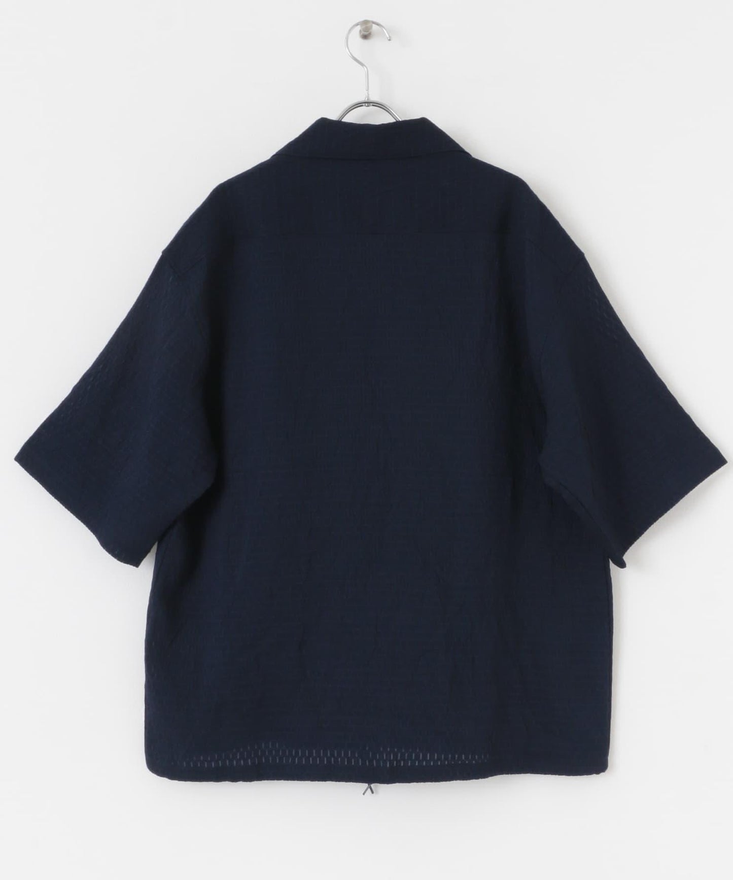 透視蕾絲抽繩開領襯衫