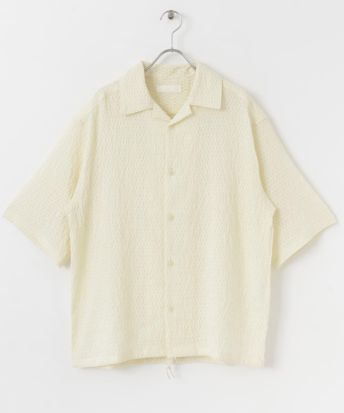 透視蕾絲抽繩開領襯衫