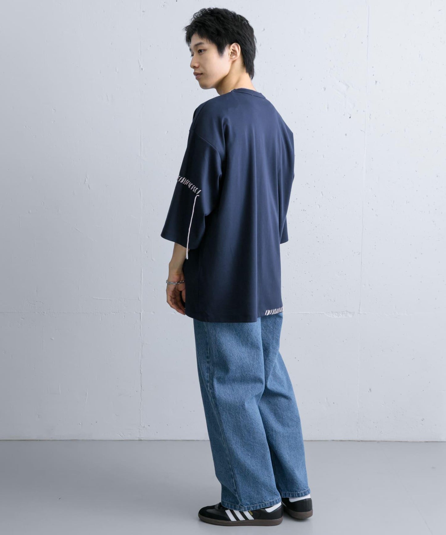 手工縫線寬鬆T恤