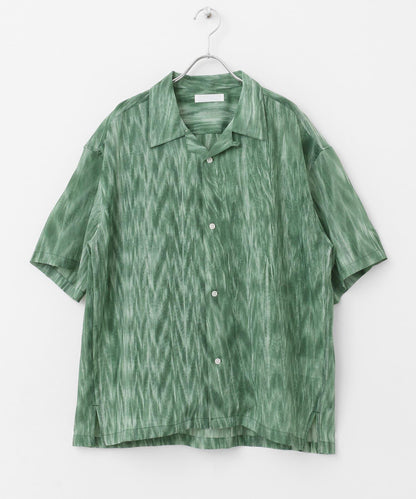 大理石印花開領襯衫