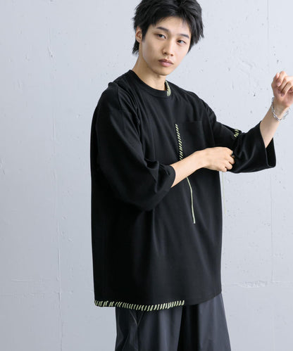 手工縫線寬鬆T恤