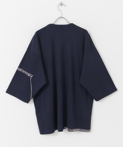 手工縫線寬鬆T恤