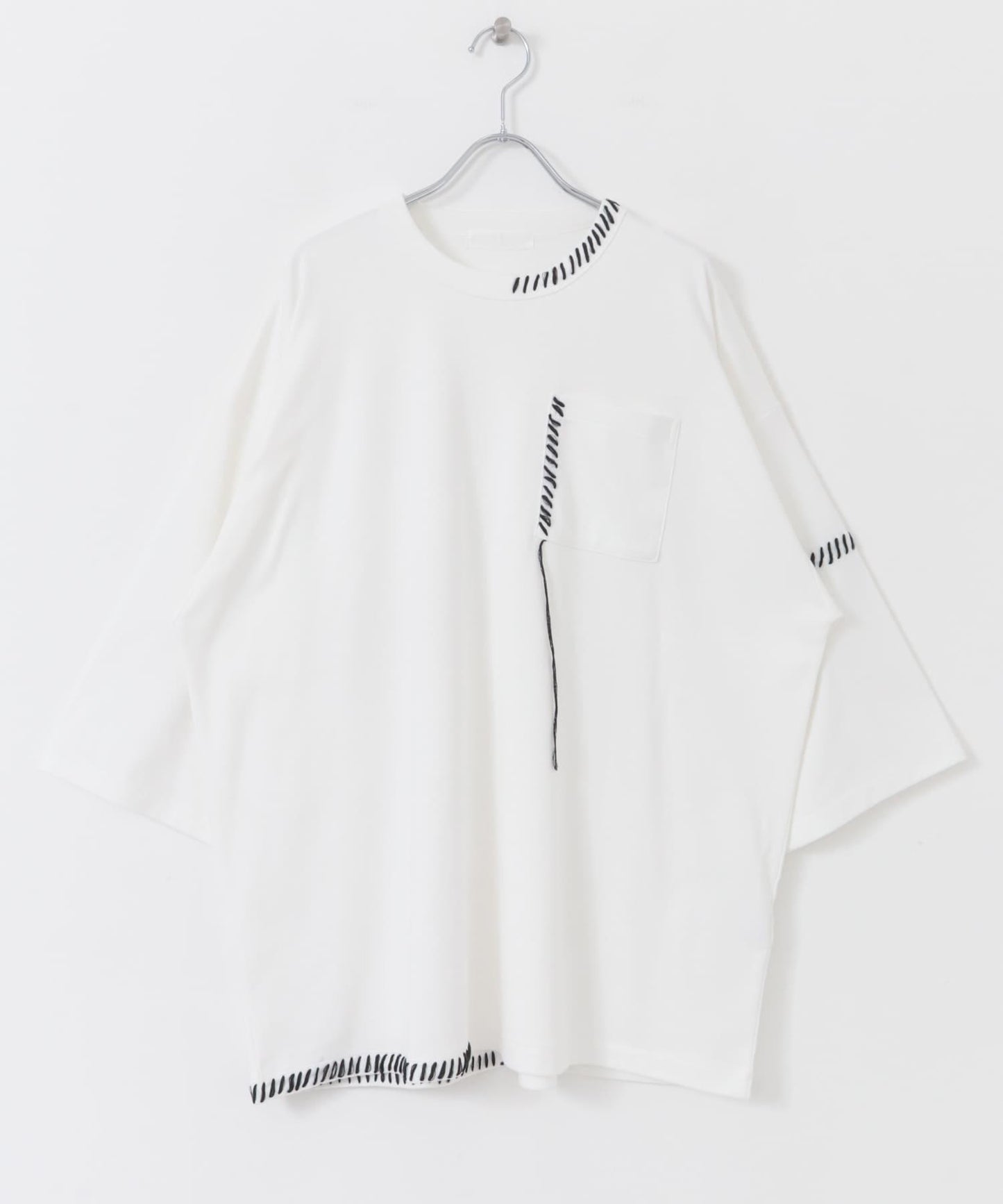 手工縫線寬鬆T恤