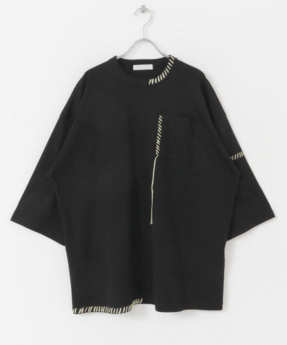 手工縫線寬鬆T恤