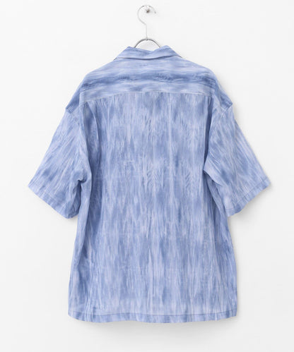 大理石印花開領襯衫