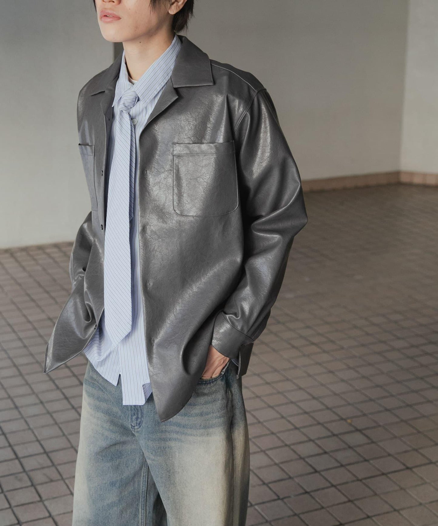 FL開領寬鬆襯衫