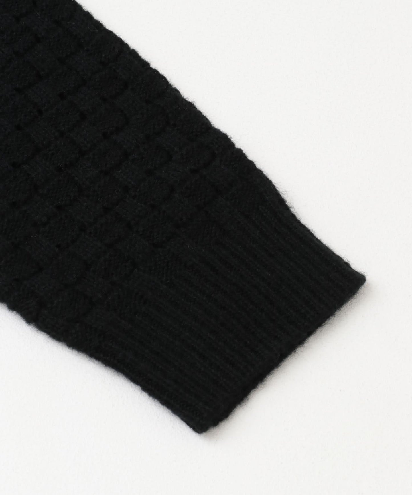 交叉編織透視圓領針織衫